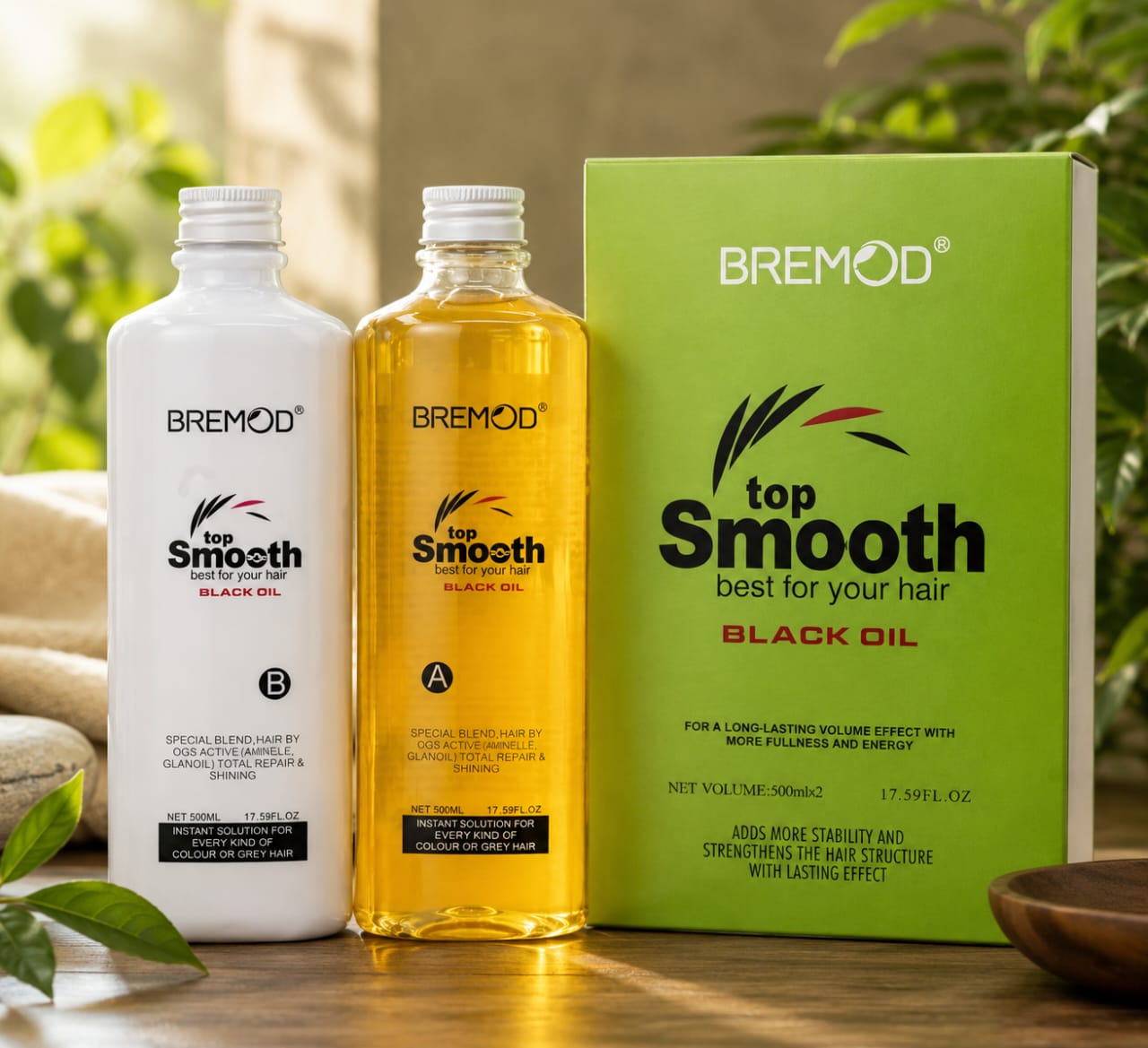 Bremod Top Smooth Black Hair Oil 500ml