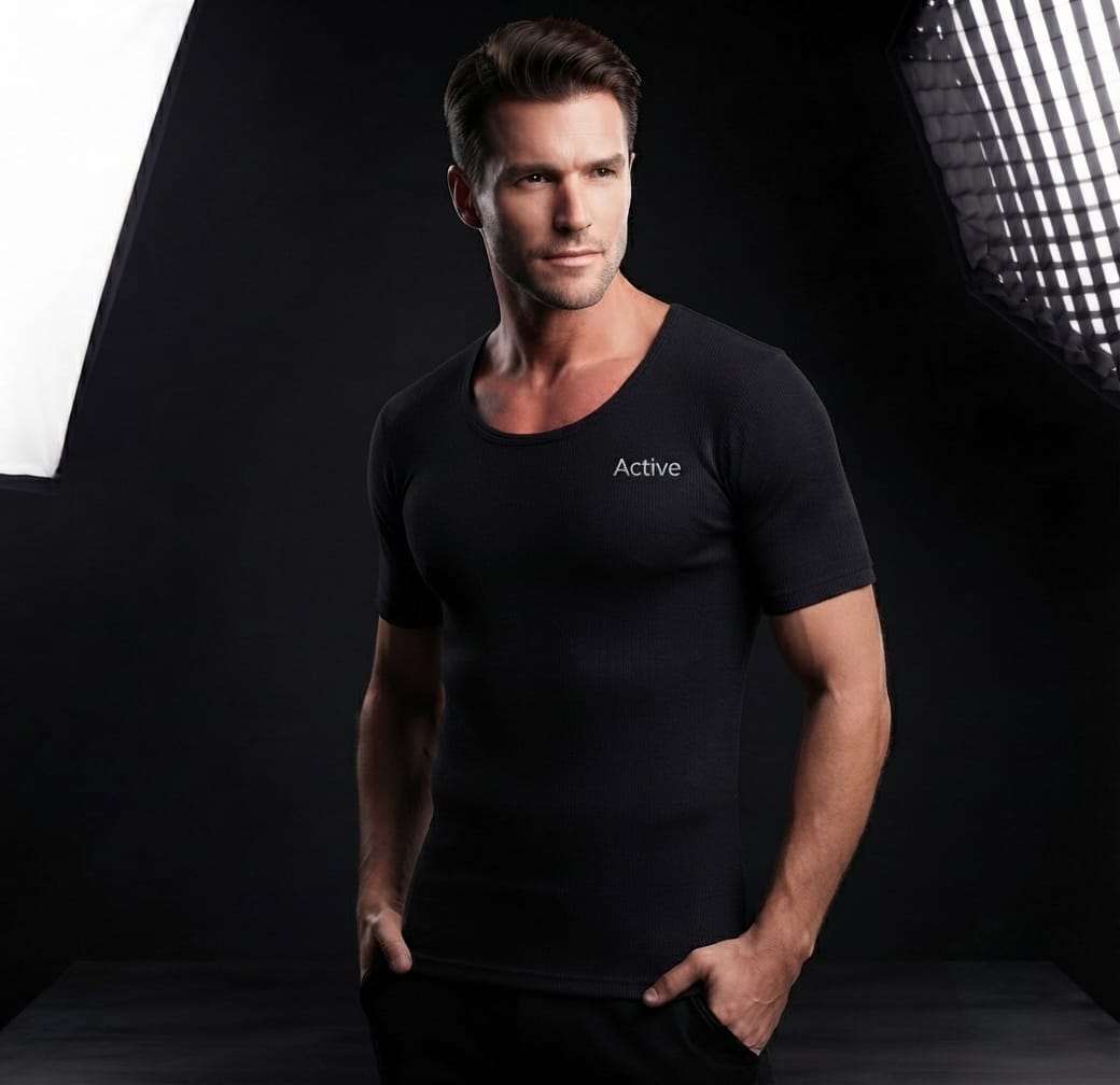 Active Elance Half Sleeve Vest 100%Cotton