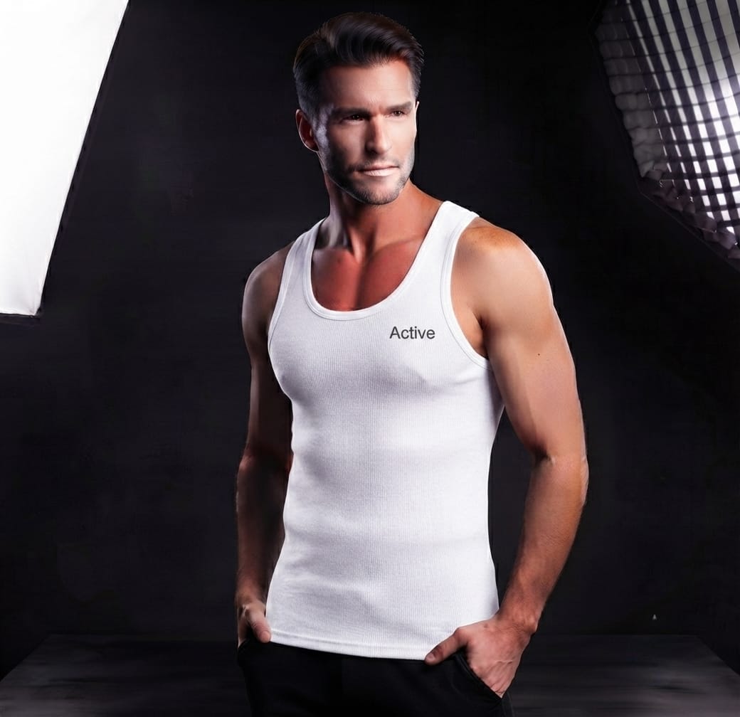 Active Elance Vest Sando 100% Cotton