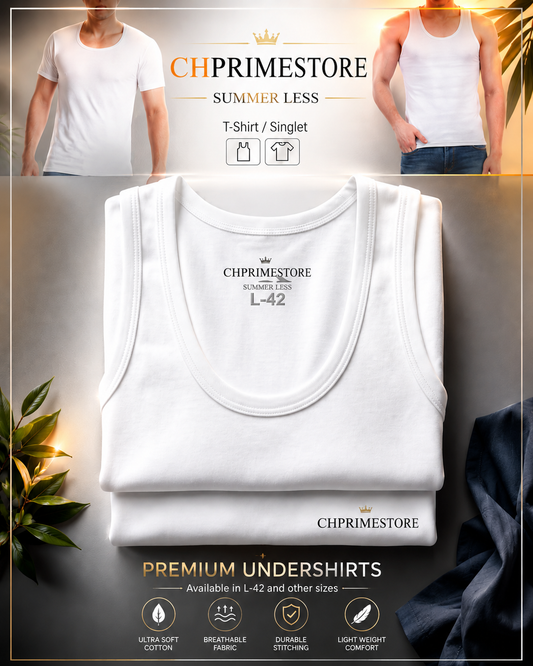 Summer Less T-Shirt / Singlet - Premium Undershirts