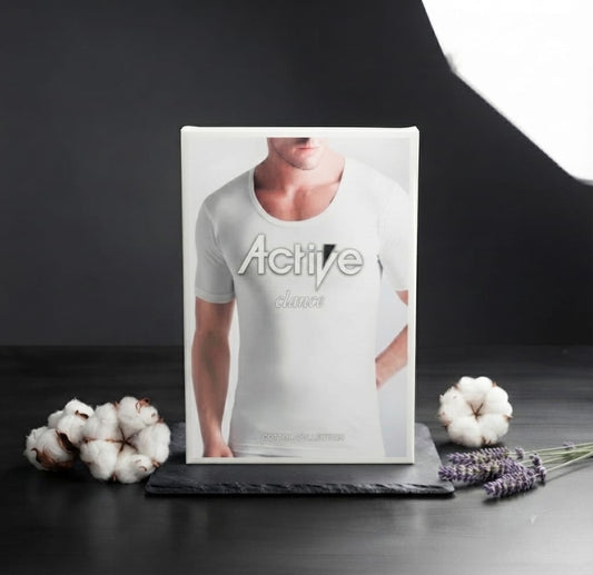 Active Elance Half Sleeve Vest 100% Cotton