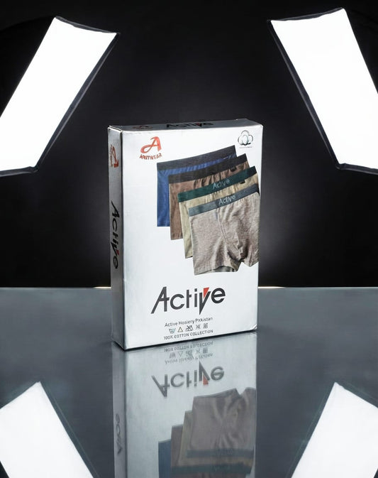 Active Men's Boxer Color[OLIVE,BROWN ,CAMEL,NAVY BLUE,GREY,BLACK]