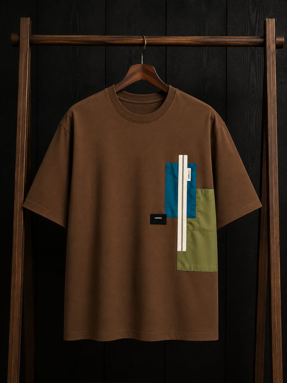 Gent's Oversized Cotton T-Shirts Color[BROWN,WHITE,GREEN,BLACK]