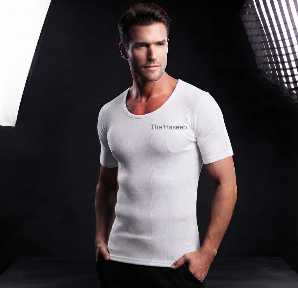 The Haseeb Half Sleeve Vest 100% Cotton Size[S,M,L]